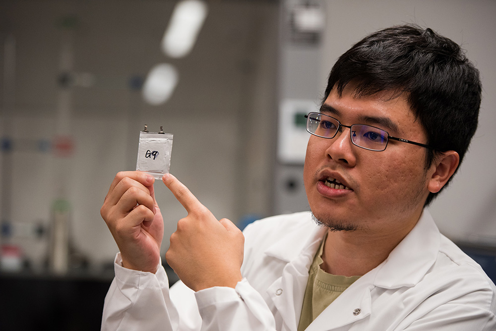 a person looking at item in a lab