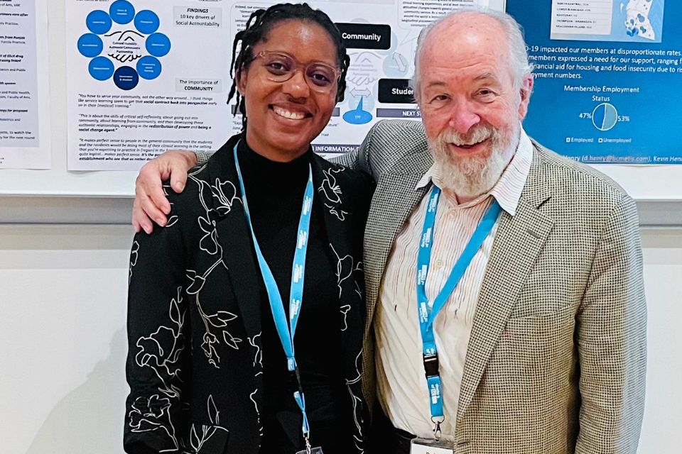UBC Nursing Student Tamasha Hussein with her mentor, Dr. Robert (Bob) Woollard