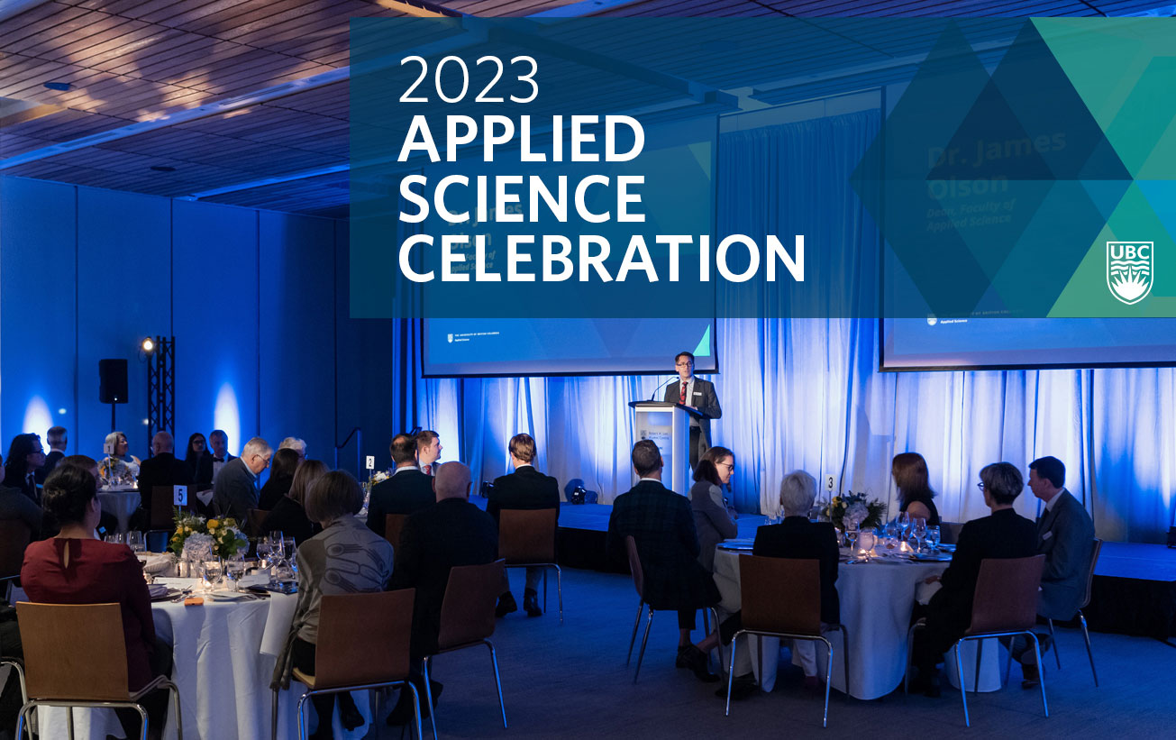 Dean James Olson speaking at the Applied Science Celebration