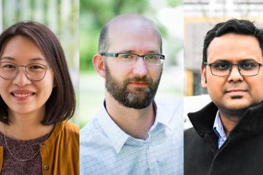 Collage of Dr. Amanda Giang, Dr. Patrick Kirchen and Dr. Mahmudur Fatmi.