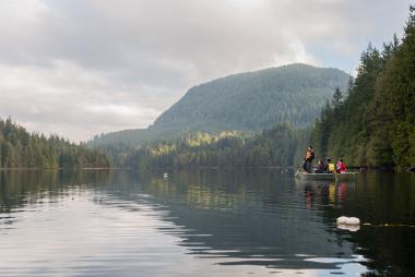 people on a boat in BC