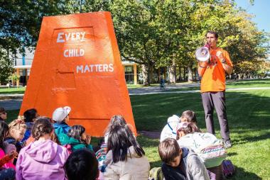 Danilo Caron speaks on Orange Shirt Day in.