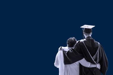 Mother and son on graduation day