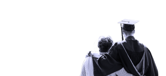 Mother and son on graduation day