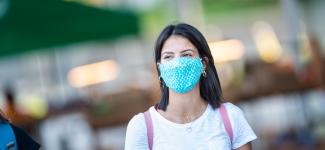 student wearing mask