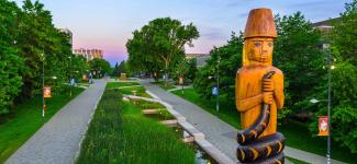 Double Headed Serpent Post - Brent Sparrow Jr - Credit: Hover Collective | UBC Brand Marketing