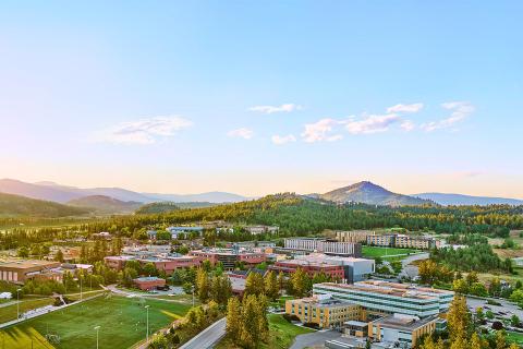 Aerial view of UBC Okanagan campus