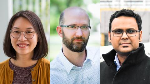 Collage of Dr. Amanda Giang, Dr. Patrick Kirchen and Dr. Mahmudur Fatmi.