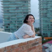 Jessica Yamamoto standing on a deck